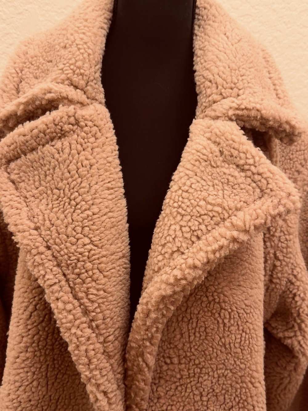 Fabletics Plush Teddy Coat in Camel - Picture 5 of 16
